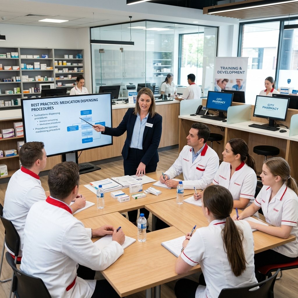 Treinamento e capacitação da equipe farmacêutica